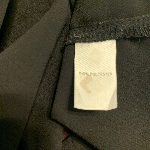 Frenchi Womens Size Small Black Button Up Sheer Blouse - Picture 4 of 5